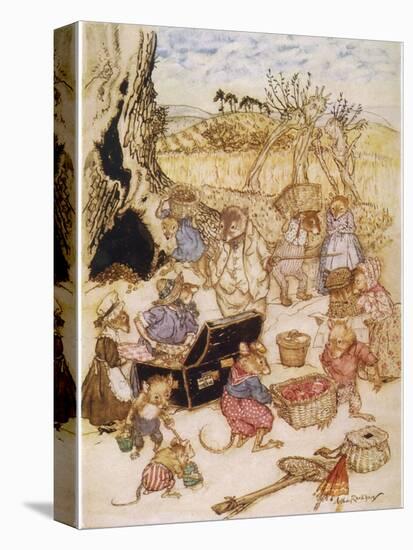 Wind in Willows, Mice-Arthur Rackham-Premier Image Canvas