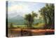 Wind River Mountains, Landscape in Wyoming-Albert Bierstadt-Stretched Canvas