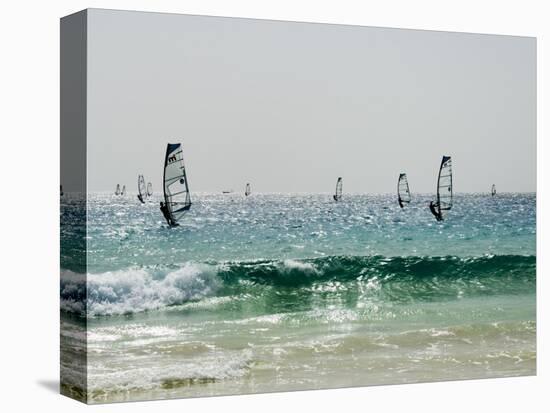 Wind Surfing at Santa Maria on the Island of Sal (Salt), Cape Verde Islands, Africa-R H Productions-Premier Image Canvas