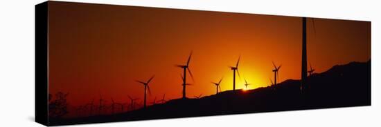 Wind Turbines at Dusk, Palm Springs, California, USA-null-Premier Image Canvas