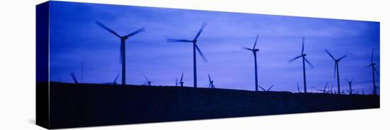 Wind Turbines in a Row at Dusk, Palm Springs, California, USA-null-Premier Image Canvas