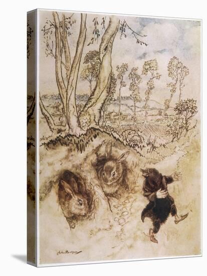 Wind Willows, Onion Sauce-Arthur Rackham-Stretched Canvas