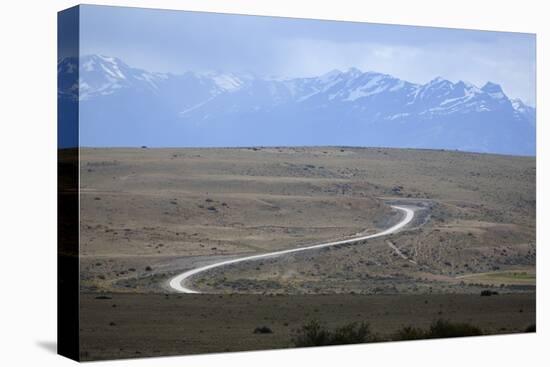 Winding desert road and Andes mountains, El Calafate, Parque Nacional Los Glaciares, UNESCO World H-Stuart Black-Premier Image Canvas