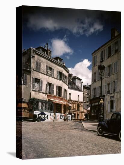 Winding, Uphill Street of the Montmartre Section of Paris-William Vandivert-Premier Image Canvas