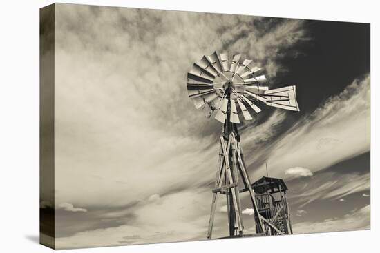 Windmill, 1880 Town, Pioneer Village, Stamford, South Dakota, USA-Walter Bibikow-Premier Image Canvas