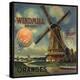 Windmill Brand - Hamilton City, California - Citrus Crate Label-Lantern Press-Stretched Canvas