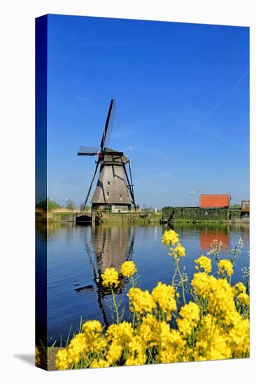 Windmill in Kinderdijk, UNESCO World Heritage Site, South Holland, Netherlands, Europe-Hans-Peter Merten-Premier Image Canvas