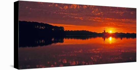 Windmill Island Gardens at sunrise, Holland, Michigan, USA-null-Premier Image Canvas