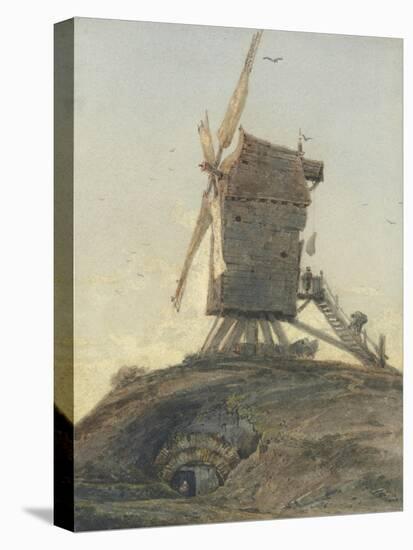 Windmill on a Knoll in a Landscape-Francois Louis Thomas Francia-Premier Image Canvas