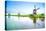 Windmills and Canal in Kinderdijk, Holland or Netherlands. Unesco Site-stevanzz-Premier Image Canvas