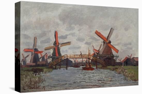 Windmills in the Westzijderveld near Zaandam. 1871-Claude Monet-Premier Image Canvas