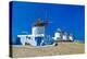 Windmills of Sunny Mykonos (Greece, Cyclades)-Maugli-l-Premier Image Canvas