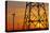 Windmills, pylon and power lines in morning light, Germany, Europe-Hans-Peter Merten-Premier Image Canvas