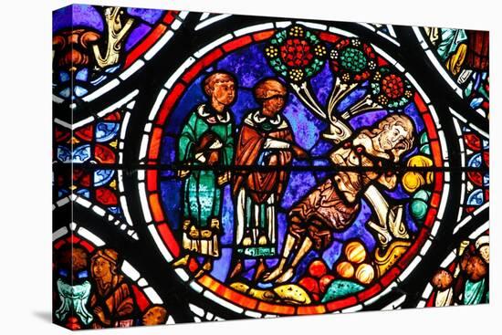 Window, Bourges Cathedral, France (Stained Glass)-French School-Premier Image Canvas