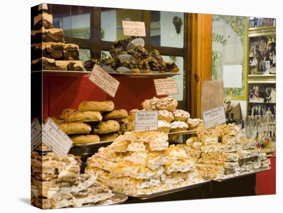 Window Display of Traditional Torrone, Cakes and Pastries, Taormina, Sicily, Italy, Europe-Martin Child-Premier Image Canvas