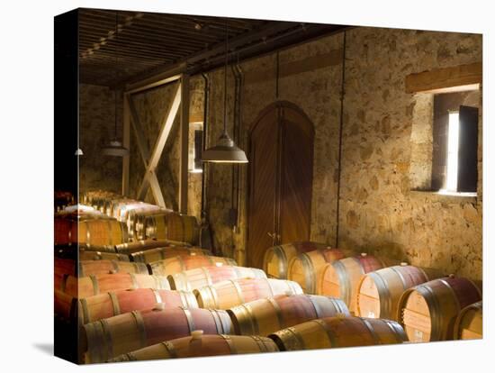 Window Light Streams Into Barrel Room at Hess Collection Winery, Napa Valley, California, USA-Janis Miglavs-Premier Image Canvas