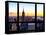 Window View, Empire State Building and One World Trade Center (1WTC) at Sunset, Manhattan, New York-Philippe Hugonnard-Premier Image Canvas