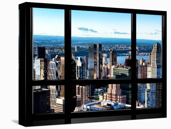 Window View, Hell's Kitchen District and Hudson River Views, Midtown Manhattan, New York-Philippe Hugonnard-Premier Image Canvas