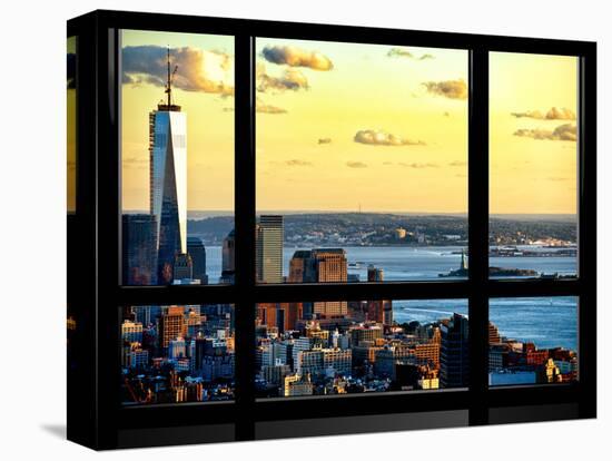 Window View, One World Trade Center (1WTC) at Sunset, Midtown Manhattan, New York-Philippe Hugonnard-Premier Image Canvas