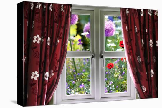 Window View onto Wild Summer Garden-MrEco99-Premier Image Canvas