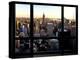 Window View, Skyline at Sunset, Midtown Manhattan, Hudson River, New York-Philippe Hugonnard-Premier Image Canvas