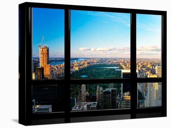 Window View, Special Series, Central Park, Sunset, Manhattan, New York, United States-Philippe Hugonnard-Premier Image Canvas
