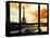 Window View, Special Series, Eiffel Tower and the Seine River at Sunset, Paris, France, Europe-Philippe Hugonnard-Premier Image Canvas