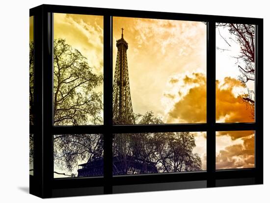 Window View, Special Series, Eiffel Tower at Sunset, Paris, France, Europe-Philippe Hugonnard-Premier Image Canvas