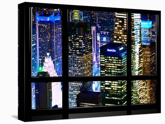 Window View, Special Series, Landscape by Night, Manhattan, New York City, United States-Philippe Hugonnard-Premier Image Canvas
