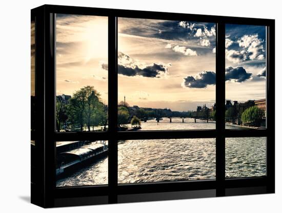 Window View, Special Series, Landscape View on Seine River and Eiffel Tower, Paris, France, Europe-Philippe Hugonnard-Premier Image Canvas