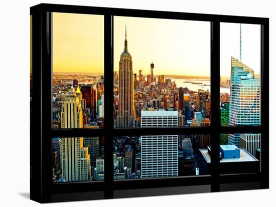 Window View, Special Series, Sunset, Empire State Building, Manhattan, New York, United States-Philippe Hugonnard-Premier Image Canvas