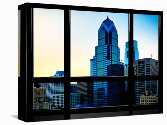 Window View, Special Series, Sunset Philly Skyscrapers View, Philadelphia, Pennsylvania, US, USA-Philippe Hugonnard-Premier Image Canvas