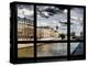 Window View, Walk a Couple of Lovers on the Seine, Ile Saint Louis, Seine River, Paris-Philippe Hugonnard-Premier Image Canvas