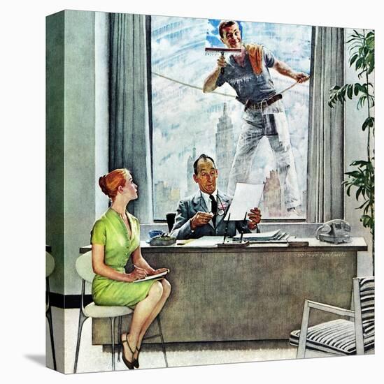 "Window Washer", September 17,1960-Norman Rockwell-Premier Image Canvas