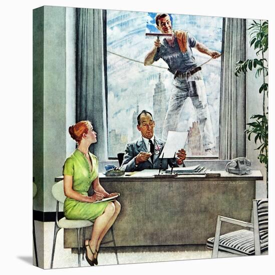 "Window Washer", September 17,1960-Norman Rockwell-Premier Image Canvas