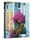 Window With Flowers, France, Europe-Guy Thouvenin-Premier Image Canvas