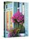 Window With Flowers, France, Europe-Guy Thouvenin-Premier Image Canvas