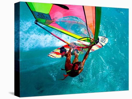 Windsurfing, Aruba, Caribbean-James Kay-Premier Image Canvas