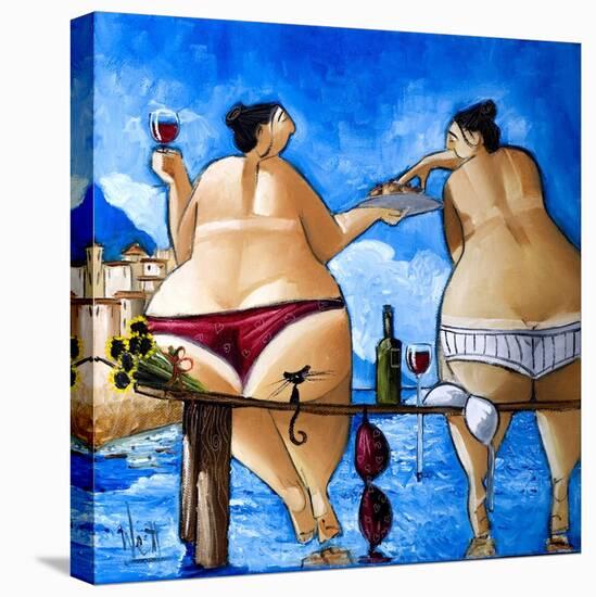 Wine and Cake-Ronald West-Stretched Canvas