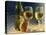 Wine and Glasses Behind Frosted Glass-Mitch Diamond-Premier Image Canvas