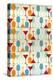 Wine and Martini Glass Pattern-Lantern Press-Stretched Canvas