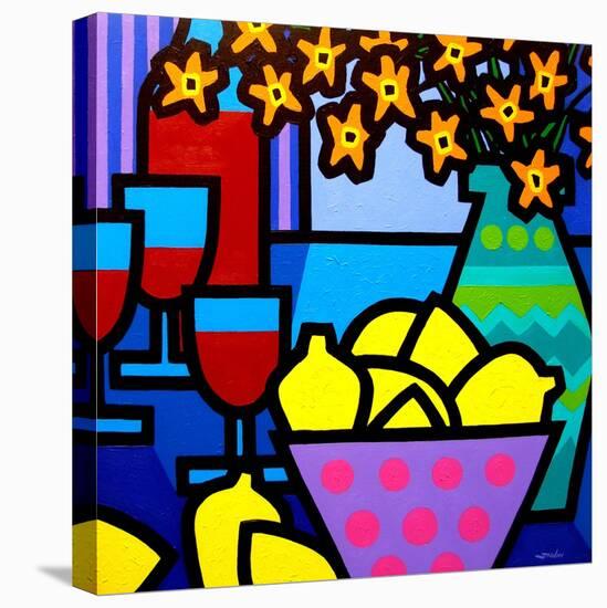 Wine, Lemons and Flowers-John Nolan-Premier Image Canvas