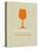 Wine Poster Orange-NaxArt-Stretched Canvas