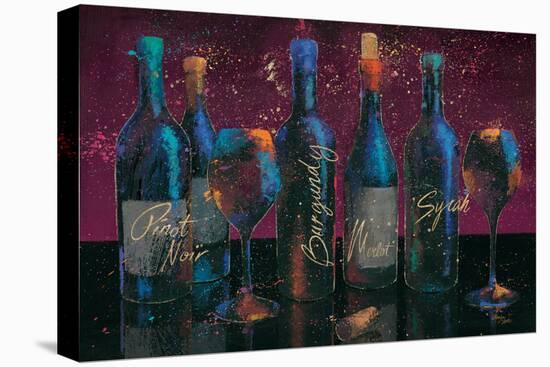 Wine Splash Dark I-Wellington Studio-Stretched Canvas