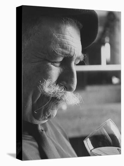 Wine Taster Sniffing Wine Before Tasting It-Carlo Bavagnoli-Premier Image Canvas