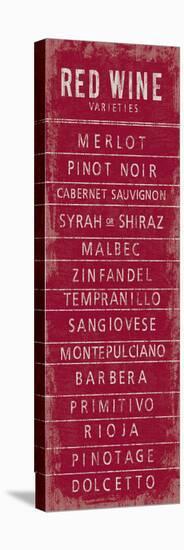 Wine Varieties III-The Vintage Collection-Stretched Canvas