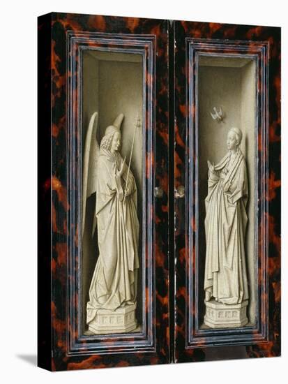 Winged Altarpiece 1437, Exterior Wings: Annunciation-Jan van Eyck-Premier Image Canvas