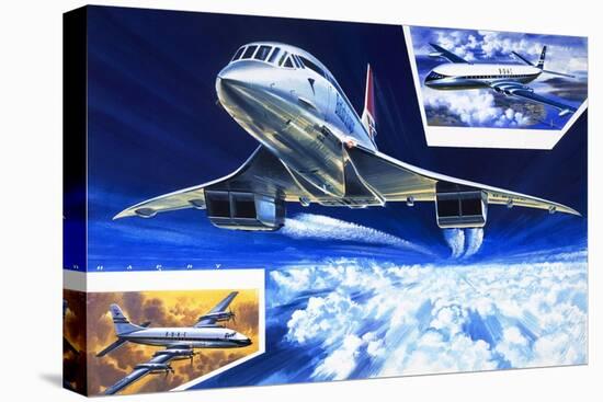 Wings around the World, Concorde Shows the Way at Twice the Speed of a Bullet-Wilf Hardy-Premier Image Canvas
