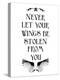 Wings-Jace Grey-Stretched Canvas