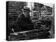 Winston Churchill Building a Brick Doll House for His Youngest Daughter-null-Premier Image Canvas